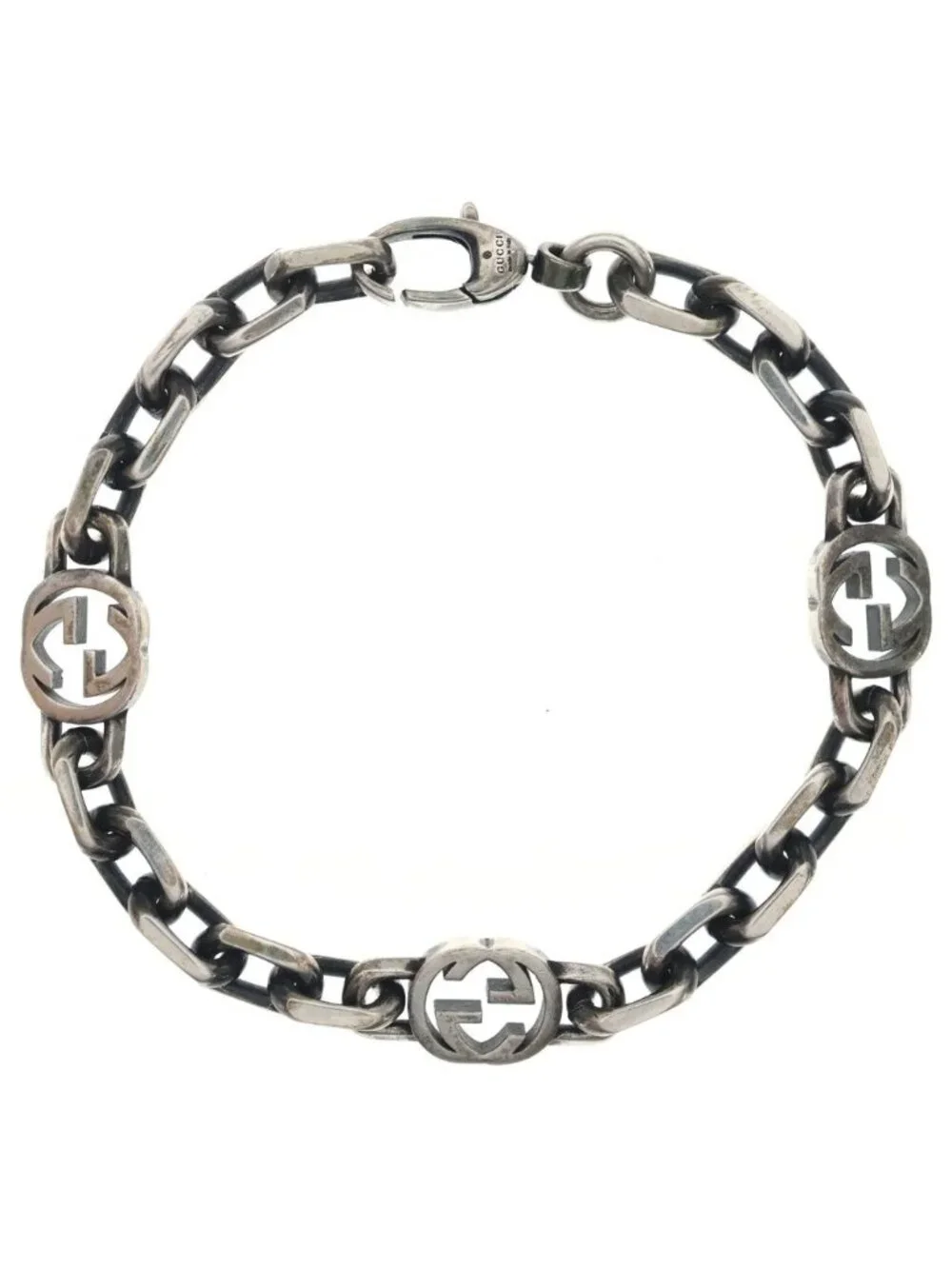 Gucci Interlocking G Chain Bracelet Silver